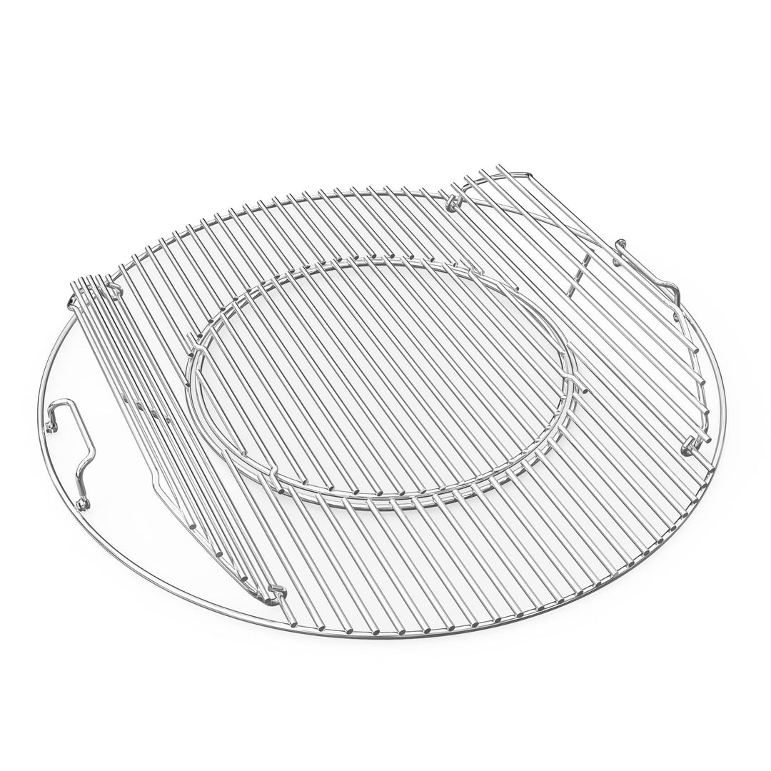 Onlyfire Grillrost Edelstahl, Ø 54,5 cm, Grillrost Rund mit Griff, Abnehmbarer Grillroste für Pizzas