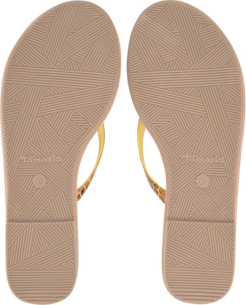 Tamaris Damen Pantoletten 27102-24, Frauen Clogs&Pantoletten 37 EU Gelb Sun Snake Uni 624, 37 EU Gel