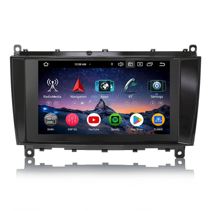 Erisin 8-Kern 4GB+64GB 8 Zoll Android 12 Autoradio mit GPS Navigationsgeräte für Mercedes Benz W209