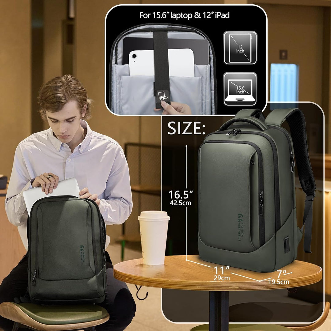 Laptop Business Rucksack Herren mit laptopfach mit USB-Ladeanschluss Diebstahlsicher Handgepäck Tage