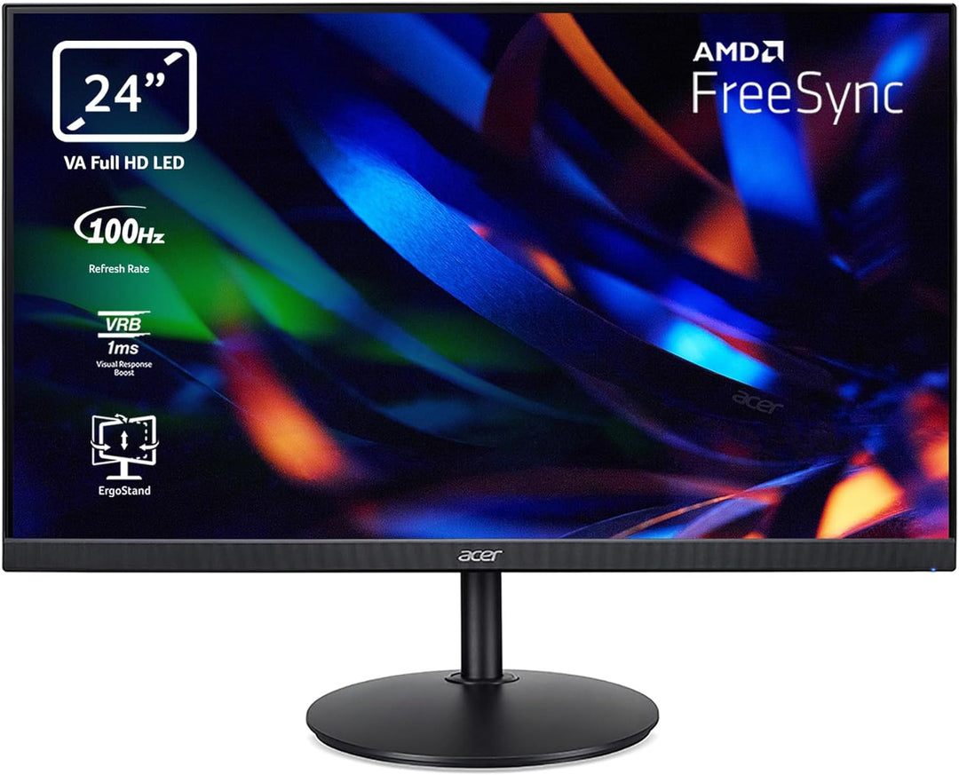 Acer CBA242YH Monitor 23,8 Zoll (60 cm Bildschirm) Full HD, 100Hz HDMI, 75Hz VGA, 4ms (GTG), HDMI 1.