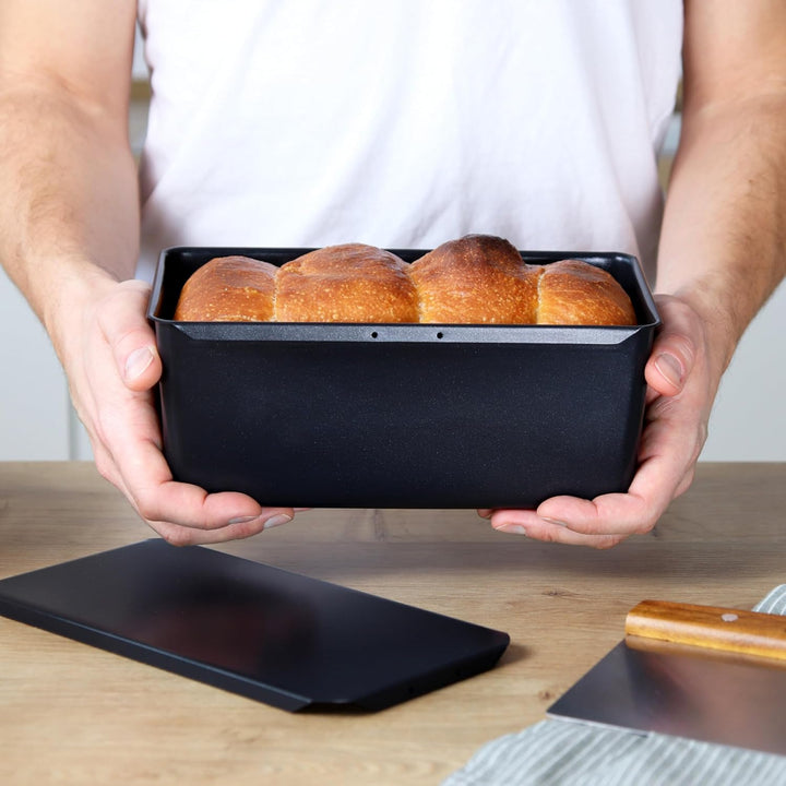 BREADLYST - Premium Brotbackform mit Deckel für Brot und Toastbrot - Backform Kastenform extra hoch,