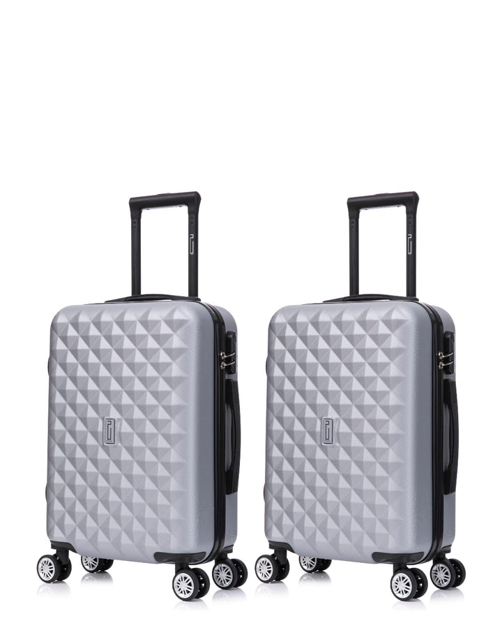 CELIMS - Reisekoffer mit 360 Grad drehbaren Rollen, grau, Cabine X2, Hartschalenkoffer Cabine X2 Gra