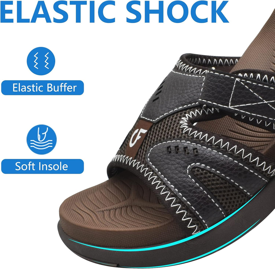 COFACE Herren Sport Recovery Sandalen Plantar Fasciitis weiche Polsterung leichtes Gewicht Bogen Unt