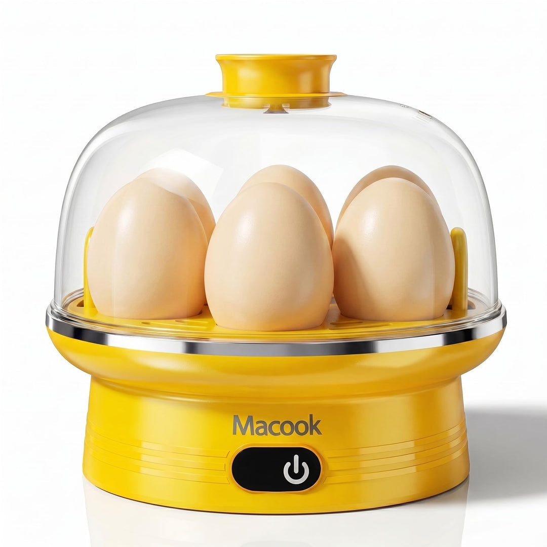 Eierkocher für 1-7 Eier, Eierkocher Testsieger, Egg Cooker Computergesteuerte Kontrolle, Egg Boiler