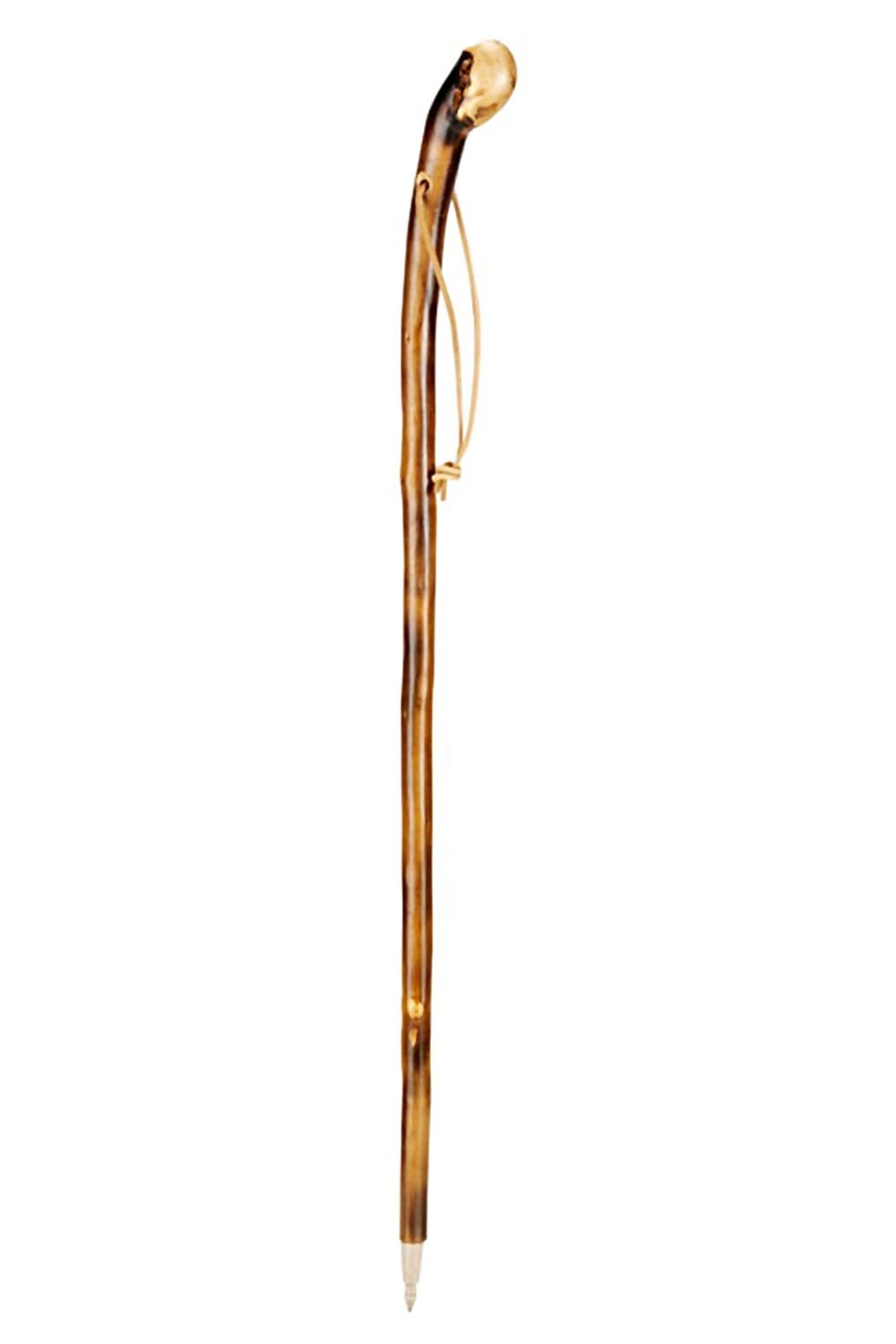 Wanderstock Hirtenstock mit Naturwurzel und Lederschlaufe 80 cm, 80 cm