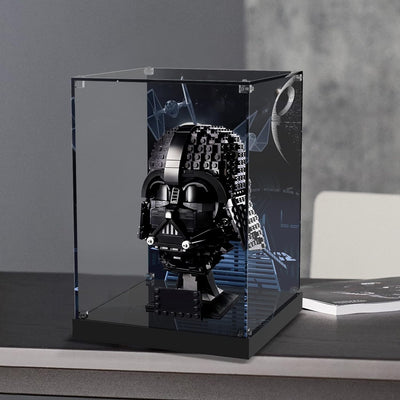 cooldac Acryl Vitrine Box für Lego Darth Vader Helm 75304 Modellset Staubdicht Transparent Klar Disp