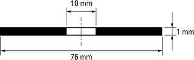 PFERD Trennscheibe PSF STEELOX 25 Stück | 76 x 1,0 x 10,0 mm, gerade | 65508100 – für Stahl und Edel