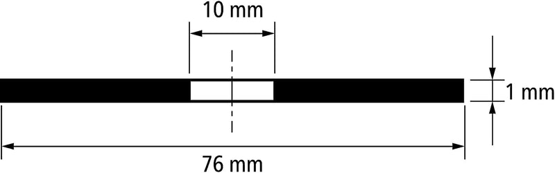 PFERD Trennscheibe PSF STEELOX 25 Stück | 76 x 1,0 x 10,0 mm, gerade | 65508100 – für Stahl und Edel