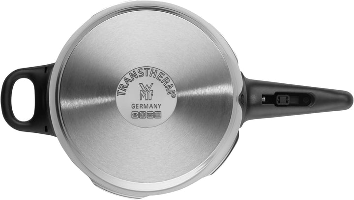 WMF Perfect Schnellkochtopf Set Induktion 3-teilig, Dampfkochtopf 4,5l + 3l mit Einsatz, grosses Koc