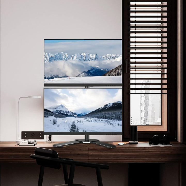 suptek Monitorhalterung 2 Monitore, Monitor Halterung für 13-27 Zoll Bildschirme, Bildschirmhalterun
