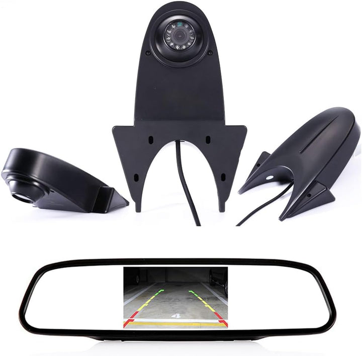 【4.3'' Rückspiegel Monitor + Rückfahrkamera Transporter】 im 3. Bremsleuchte HD Rückfahrkamera für Me