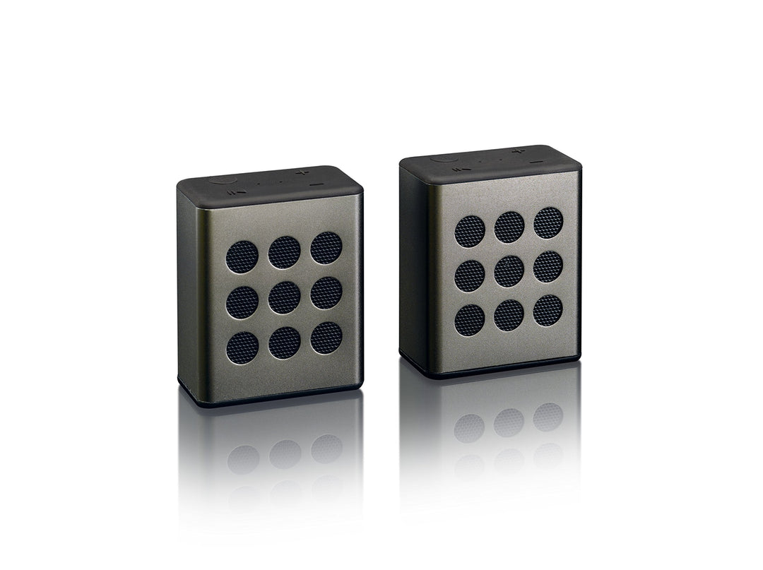 Lenco tragbares Stereo BTP-200 Stereolautsprecher-Set 2 x 2,5 Watt RMS inkl. USB-Kabel und AUXKabel,