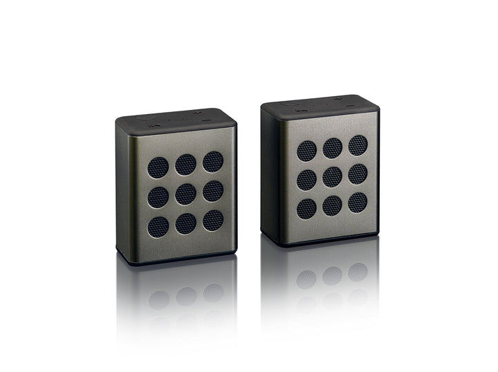 Lenco tragbares Stereo BTP-200 Stereolautsprecher-Set 2 x 2,5 Watt RMS inkl. USB-Kabel und AUXKabel,