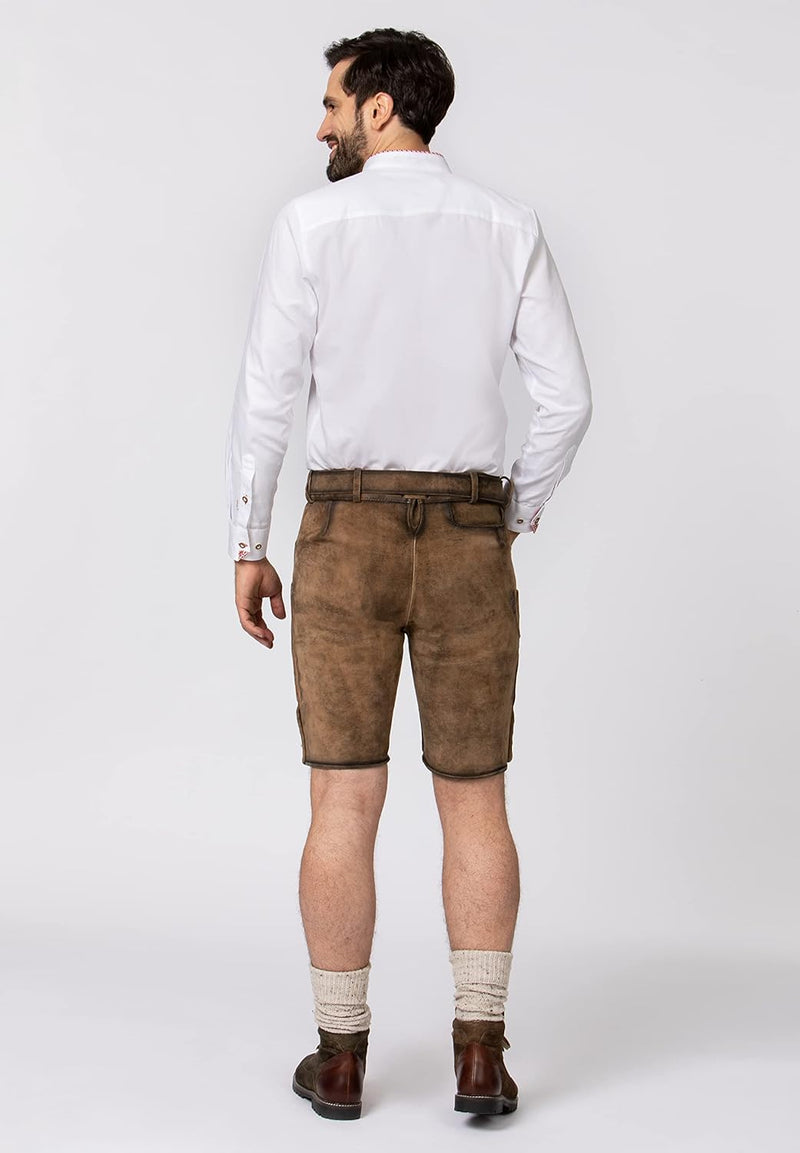 Stockerpoint Herren Raffa Trachtenhemd S Weiss Rot, S Weiss Rot