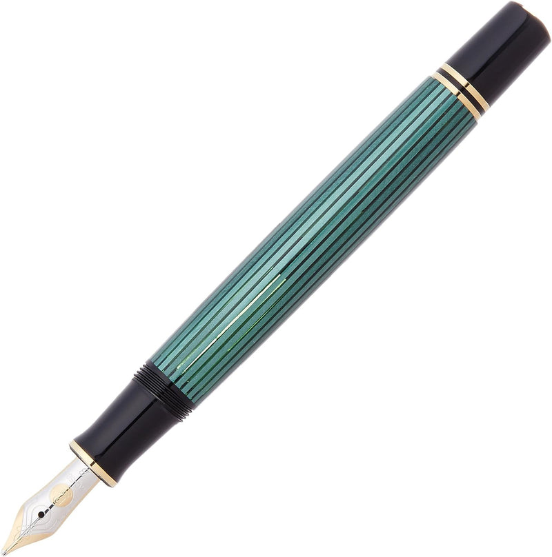 Pelikan Premium M400 Füllfederhalter, B Farbe Plume schwarz/grün, schwarz/grün