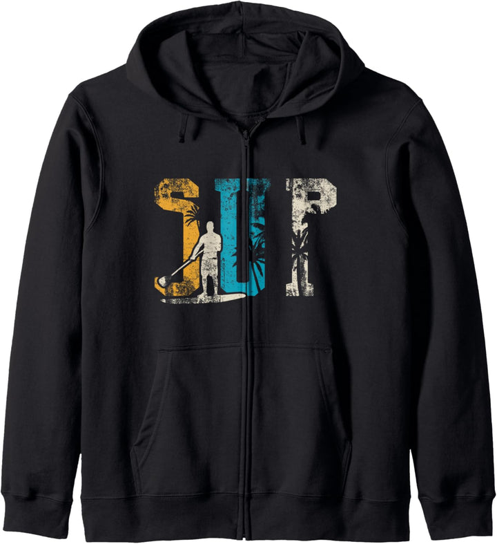 SUP Vintage Geschenk Stand Up Paddling Paddle Kapuzenjacke