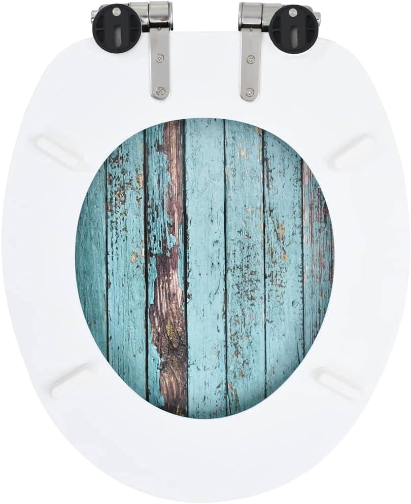 vidaXL Toilettensitz mit Soft Close Deckel Absenkautomatik Altholz-Design WC Sitz Brille Toilettende