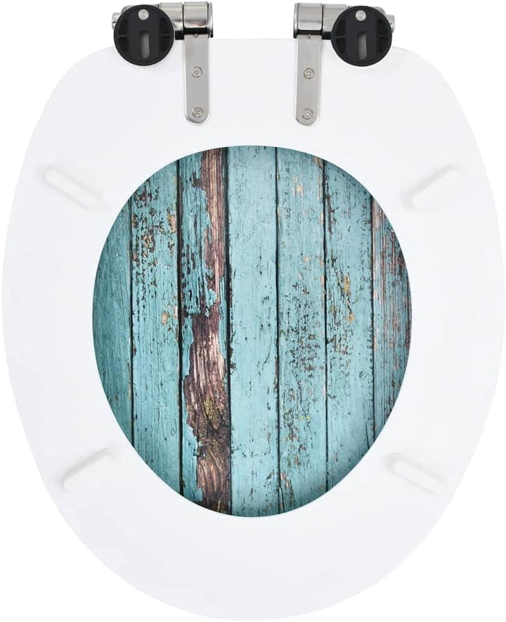 vidaXL Toilettensitz mit Soft Close Deckel Absenkautomatik Altholz-Design WC Sitz Brille Toilettende