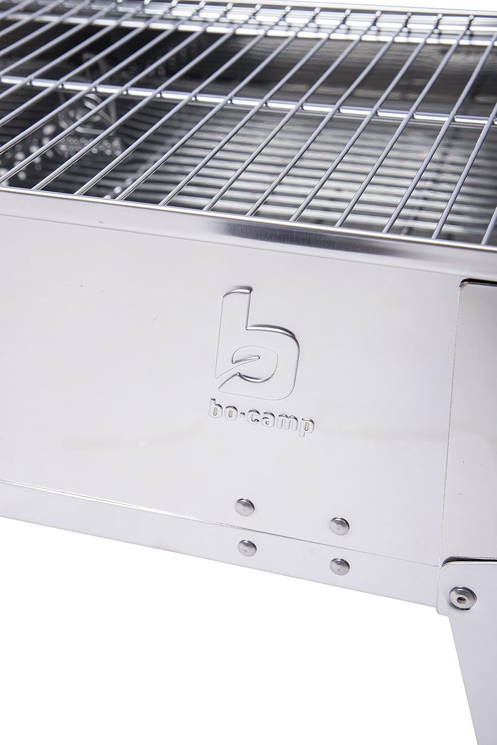 Bo-Camp Compact Deluxe Edelstahl Grill, Silber, 33 x 22,5 x 27,5 cm