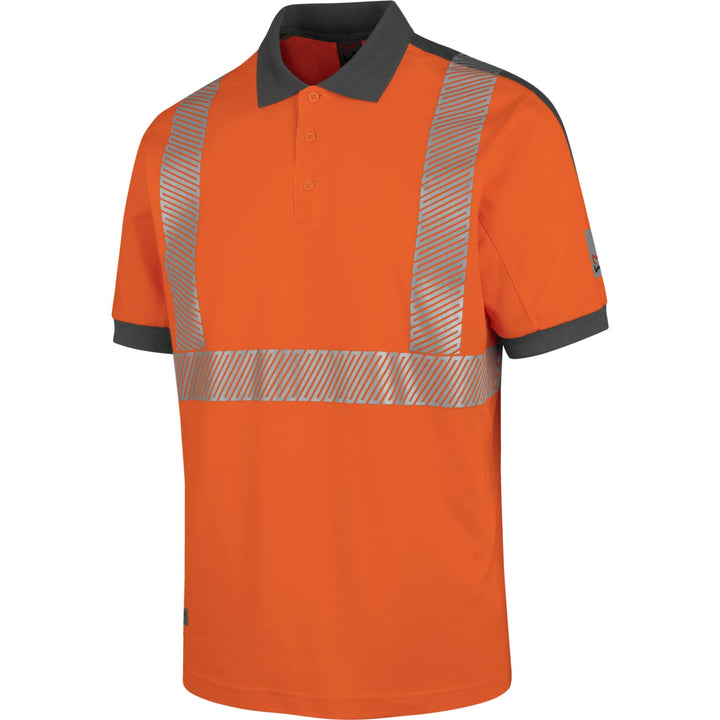 WÜRTH MODYF Warnschutz Poloshirt Neon EN 20471 2 XXL Orange Anthrazit, XXL Orange Anthrazit