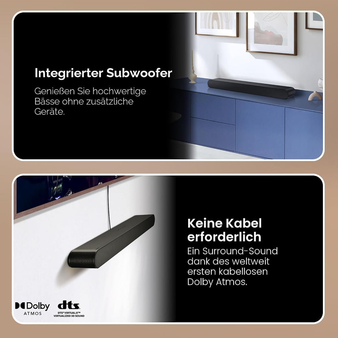 Samsung Soundbar HW-S60D/ZF S Serie, 7 Lautsprecher, Wireless Dolby Atmos, 5.0-Kanal-Audio, Q-Simpho