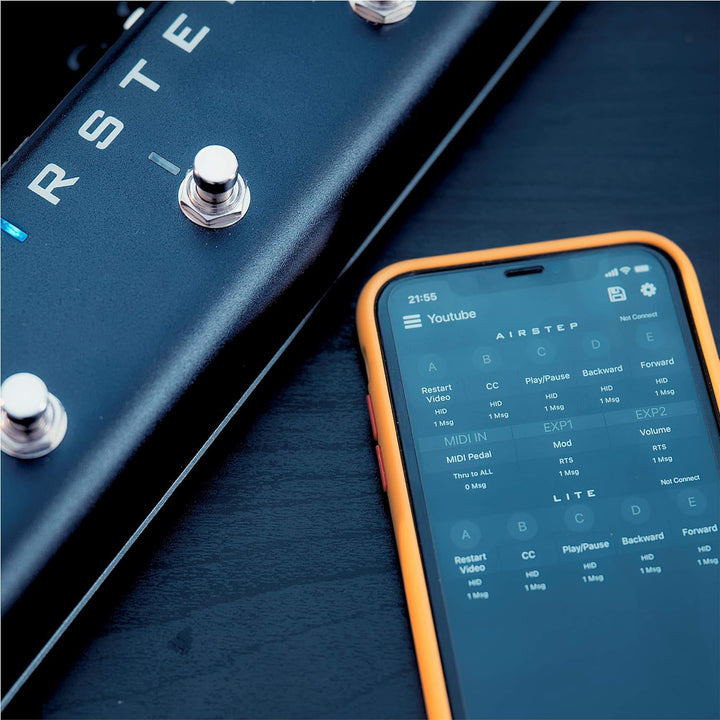 XSONIC Airstep Smart Multi Controller mit MIDI, HID, 5 Fussschaltern, 2 Expression-Pedal-Eingängen,