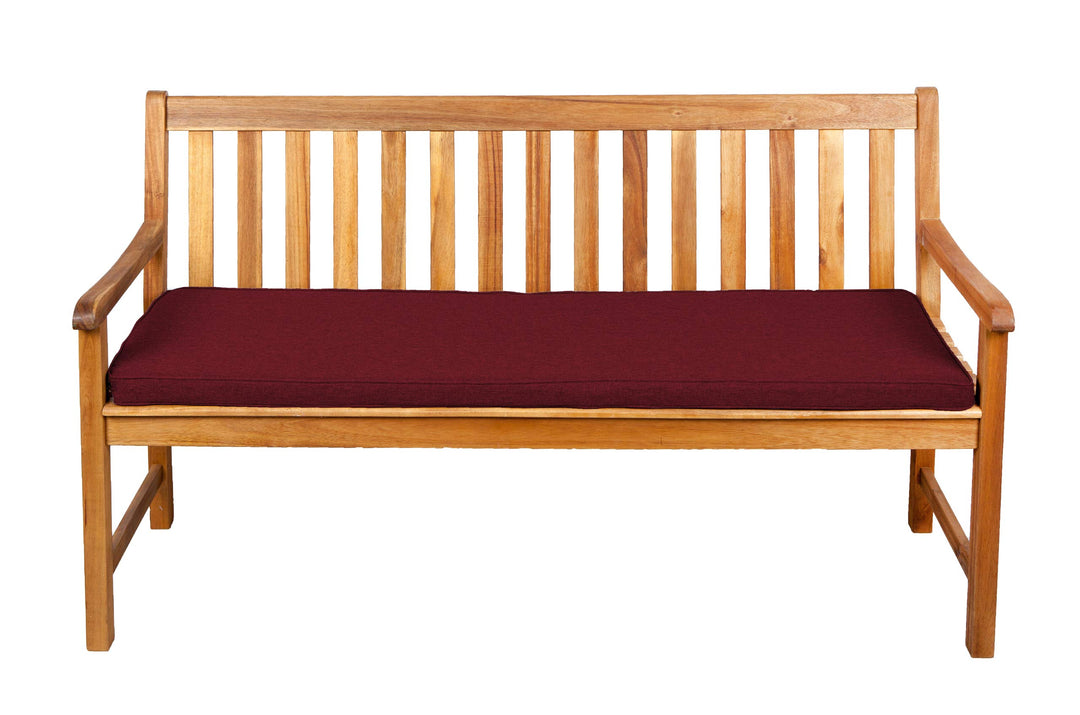 Gutekissen® Sitzkissen für Bank, Gartenschaukeln, Sitz, glatt. FK5 (140x40x5, Bordeaux) 140x40x5 Bor