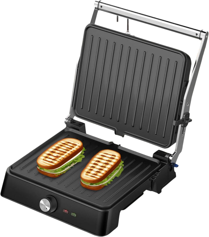 Westinghouse Retro Kontaktgrill mit 180°-Öffnung, Sandwichmaker mit Cool-Touch Griff & Höhenverstell