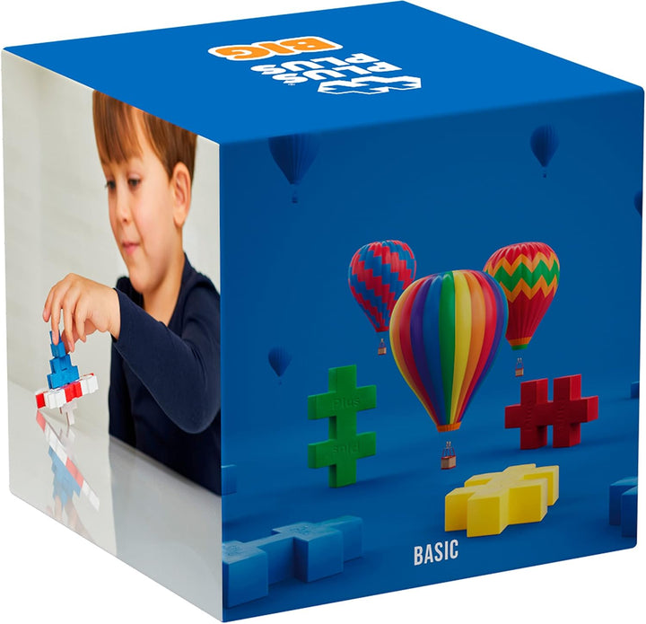 Plus-Plus 9603210 Geniales Konstruktionsspielzeug, Open Play Big Basic Mix, Bausteine-Set, 100 Teile