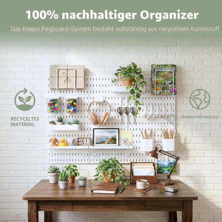 Keepo Stecktafel-Kombinationsset, Stecktafeln und Zubehör, modulare Aufhängung für Wand-Organizer, B