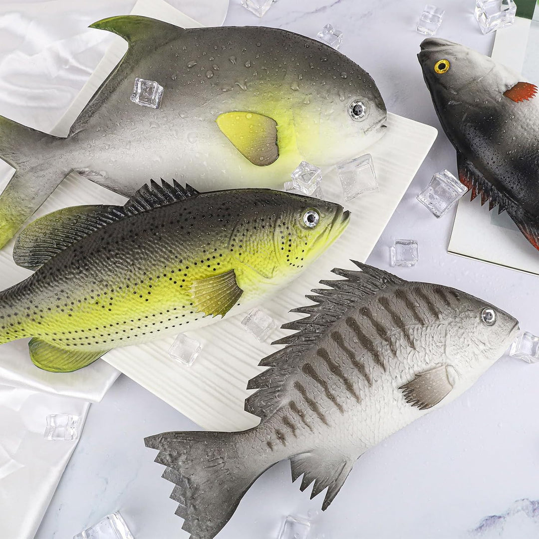 4 Stück Künstliche Fisch Deko Realistische Kunststoff Fische Dekoration Lebensmittel Aquarium Küche