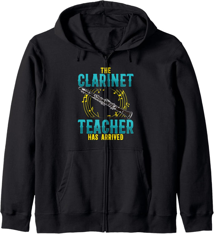 Lustiges Klarinetten-Design für einen Musiklehrer Kapuzenjacke