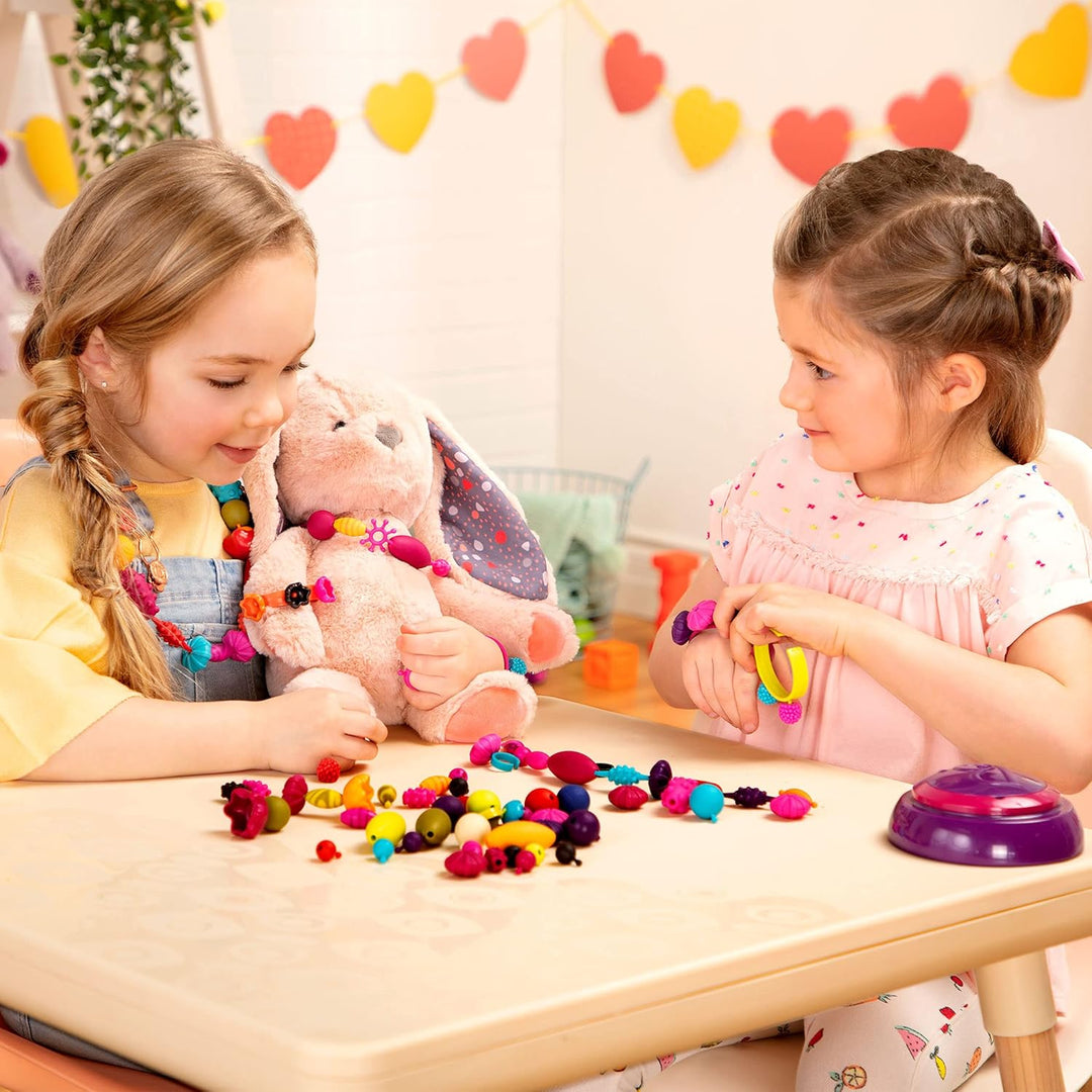 B. toys 500 Teile Bastelset Kinder Pop Arty – Schmuck Basteln, Bunte Perlen zum Zusammenstecken, Kin