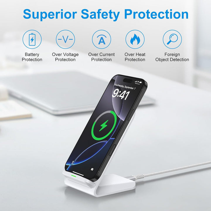 Samsung Galaxy Wireless Charger Stand, 15W Handy Schnelles Kabelloses Ladegerät, Induktive Ladestati