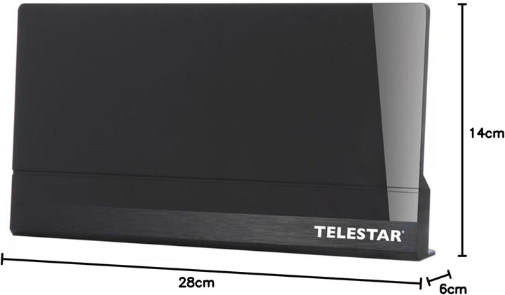 Telestar Antenna 9 LTE Aktive DVB-T2 Innenantenne Schwarz, Schwarz
