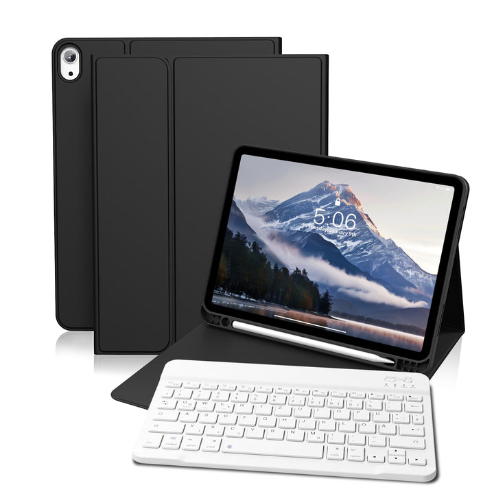 Hülle mit Tastatur für iPad (A16) 10/11 Generation, 10.9/11 Zoll, (2022/2025), Soft TPU Rückseite Ge