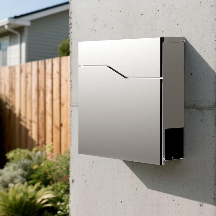 Moderner Design Briefkasten V19 Wandbriefkasten Post Edelstahl Zeitungsrolle Mailbox