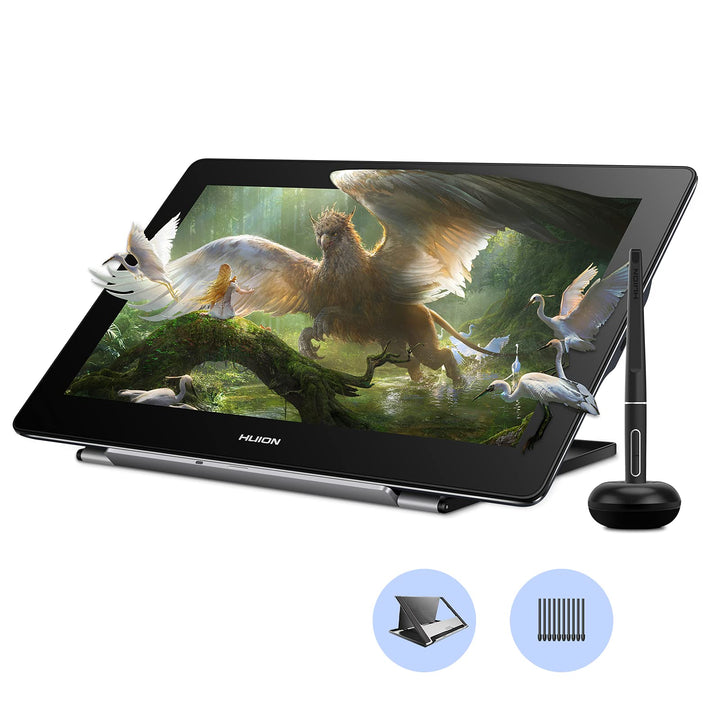 HUION Kamvas Pro 16 4K UHD Grafiktablett mit Display, Blendfreier Grafikmonitor mit Vollständig Lami