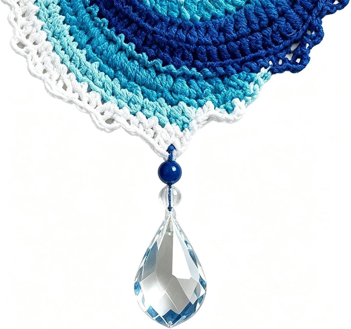 Spiral Wind Spinner, Beginner Crochet Kit with Window Decor Set, 20x15x4cm | Crochet Wind Spinner, G