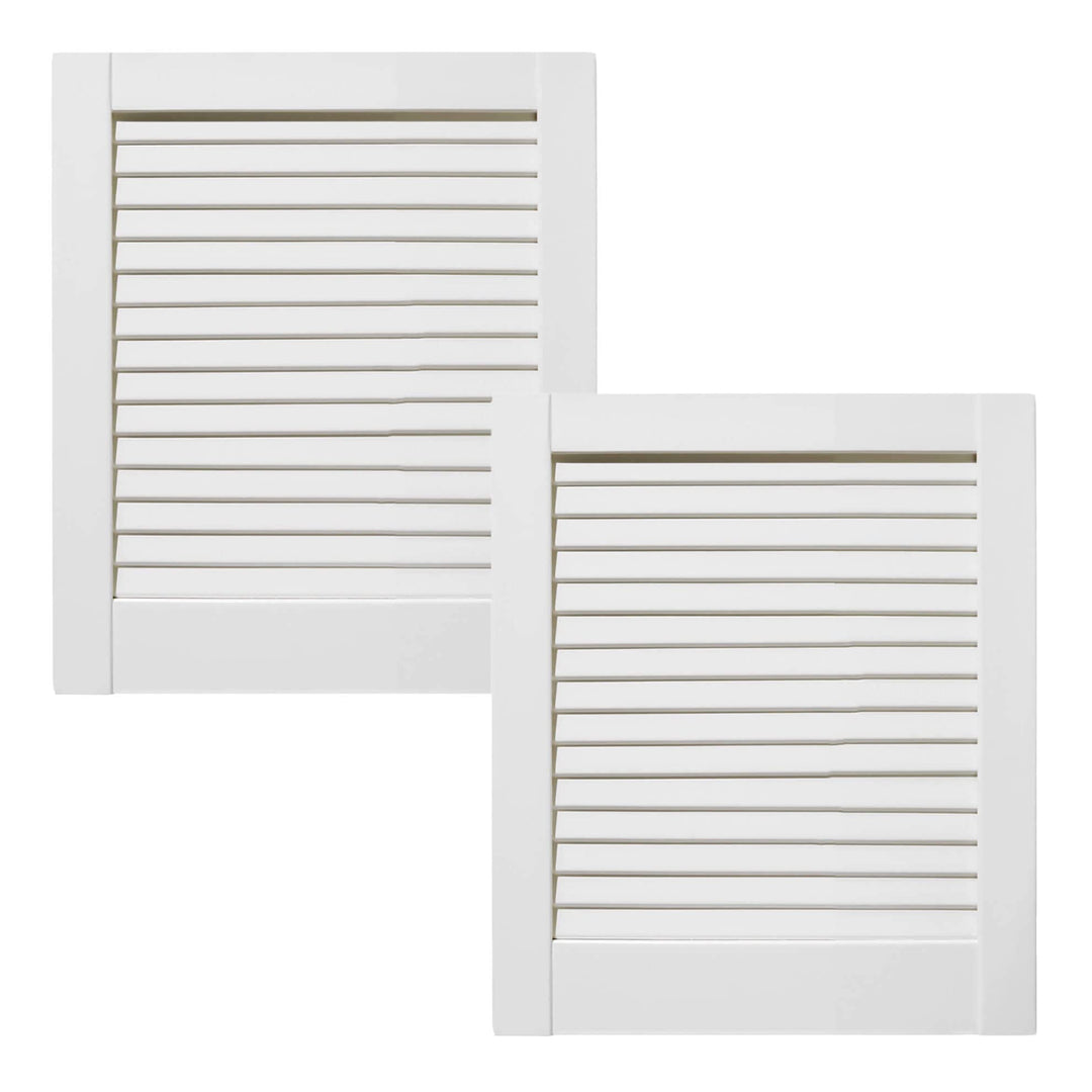 ben+camilla.com 2-er Pack/Zwei Stück Lamellentüren 462 x 394 x 21 mm weiss seidenmatt mit geschlosse