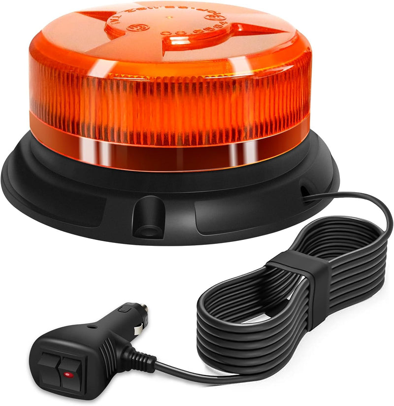 antom rundumleuchte 9 Blitzmuster 12V 24V Gelb Warnleuchte led magnet mit 3 Meters-Kabel für Auto LK