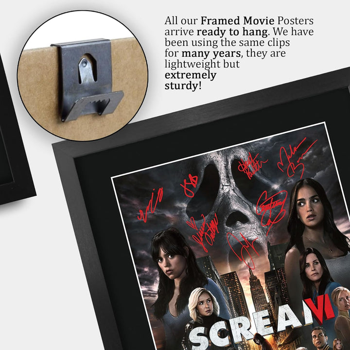 HWC Trading FR A3 Scream 6 Geschenke Geduckter Poster Signiertes Autogramm Foto für Fans von Film Me