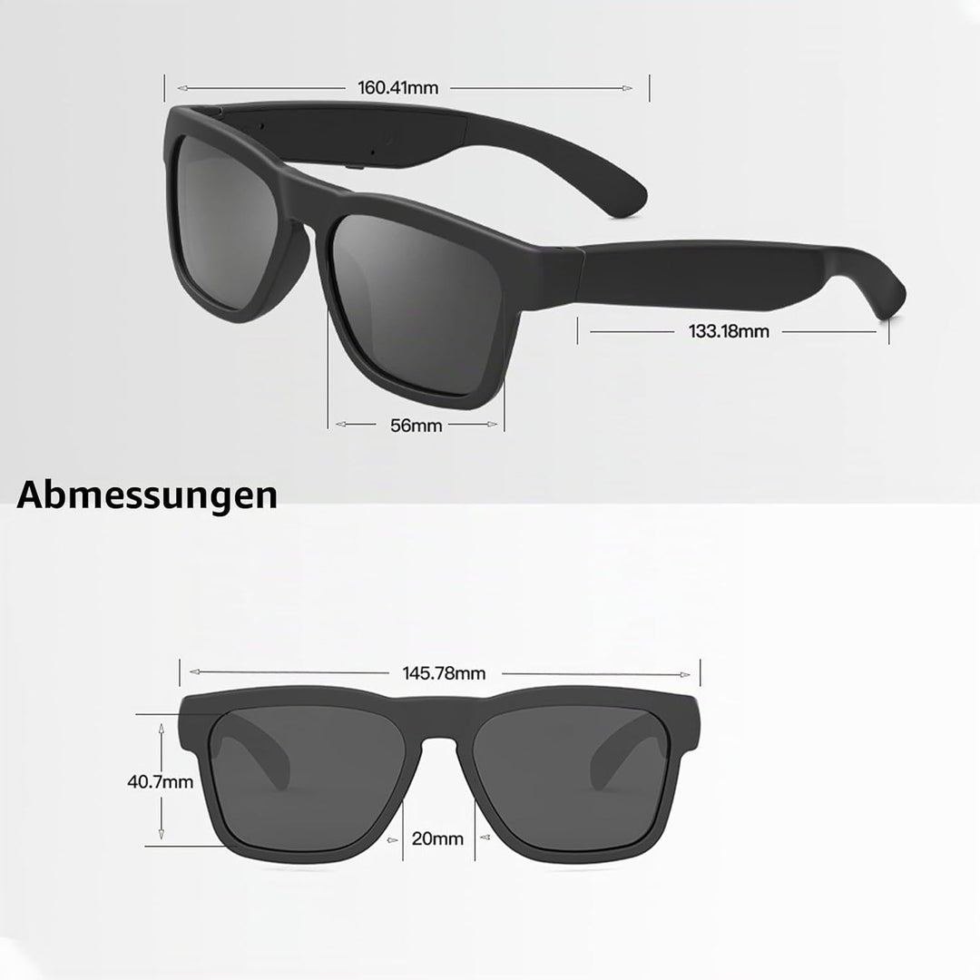 OhO sunshine Safety Glasses,Over Ear Bluetooth Glasses 5.0 with Built-in Microphone to Listening Mus