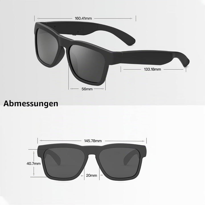 OhO sunshine Safety Glasses,Over Ear Bluetooth Glasses 5.0 with Built-in Microphone to Listening Mus
