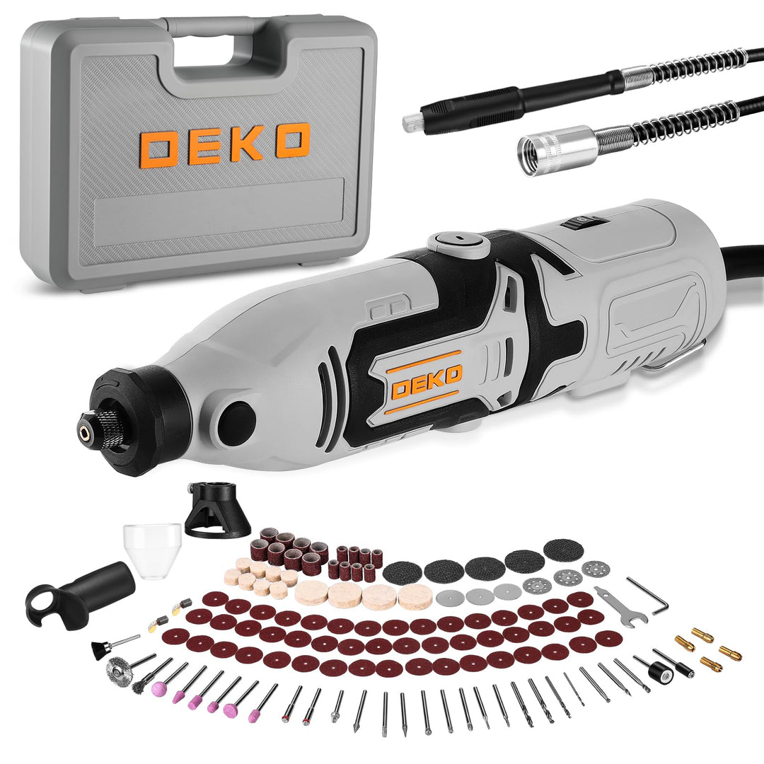 Multifunktionswerkzeug Rotationswerkzeug Gravur Gerät Mini Schleifer: DEKOPRO 170W 127 Zubehör Set V