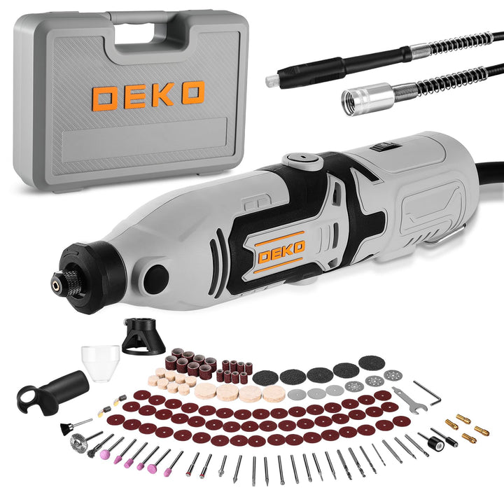 Multifunktionswerkzeug Rotationswerkzeug Gravur Gerät Mini Schleifer: DEKOPRO 170W 127 Zubehör Set V