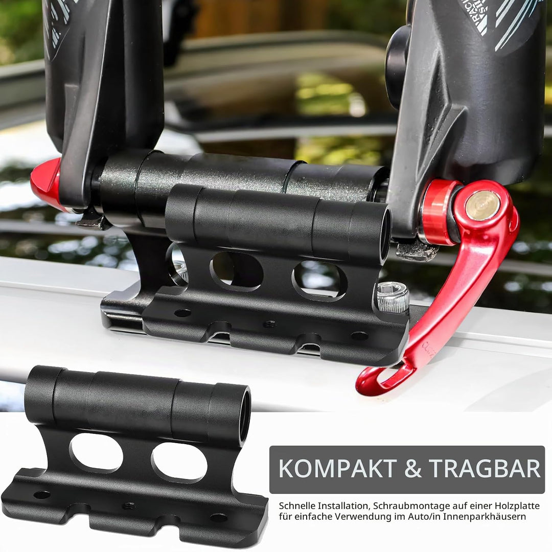 HENGBIRD 2 Stück Gabelhalterung Fahrrad aus Aluminiumlegierung, Auto Fahrrad Dachträger Gabelhalteru