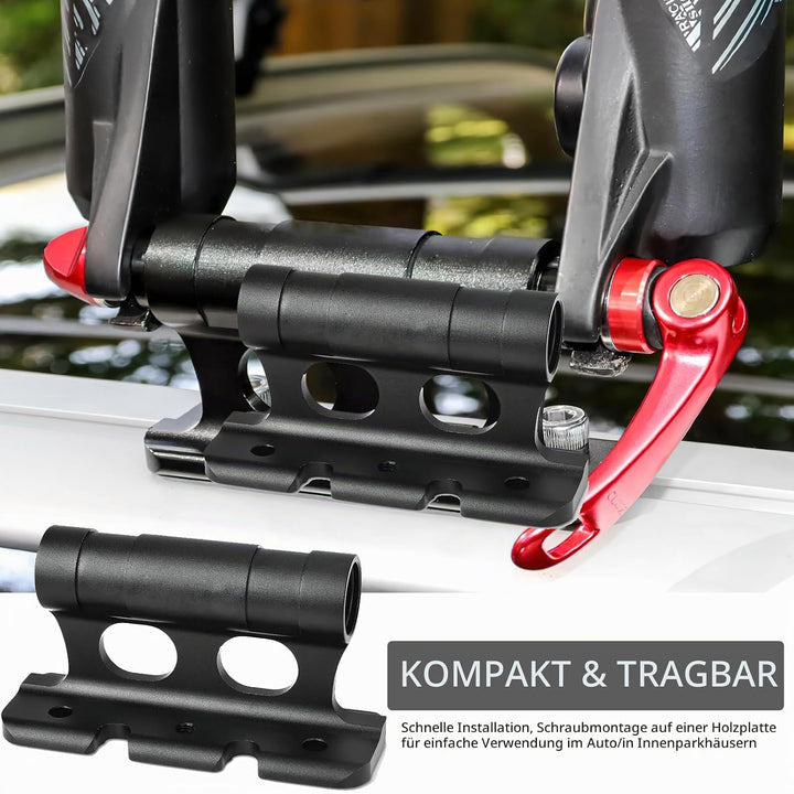 HENGBIRD 2 Stück Gabelhalterung Fahrrad aus Aluminiumlegierung, Auto Fahrrad Dachträger Gabelhalteru