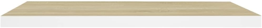 80x23,5x3,8 cm Floating Wall Shelf 4 STK. Hängeregal Regale Wandregale Regalboden Regal Eiche Weiss